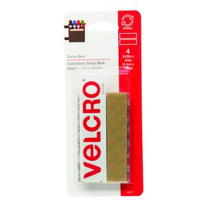 Velcro 4-Piece Sticky Back Straps Beige 3-1/2 x 3/4inch Velcro 4-Piece Sticky Back Straps Beige 3-1/2 x 3/4inch